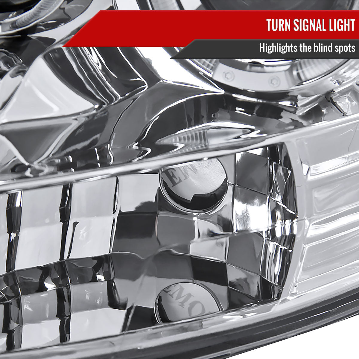 Spec-D Tuning - 2006-2008 Dodge RAM 1500/ 2006-2009 RAM 2500 3500 Dual Halo Projector Headlights (Chrome Housing/Clear Lens) - 2LHP-RAM06-TM