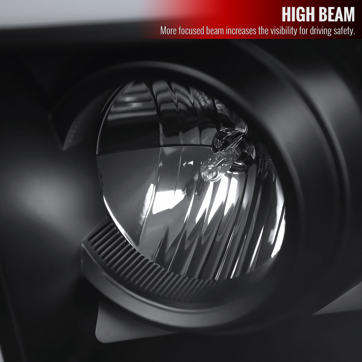 Spec-D Tuning - 2009-2018 Dodge RAM 1500 / 2019-2021 RAM Classic/ 2010-2018 RAM 2500 3500 Switchback Sequential LED C-Bar Projector Headlights (Matte Black Housing/Clear Lens) - 2LHP-RAM09JM-SQ-RS