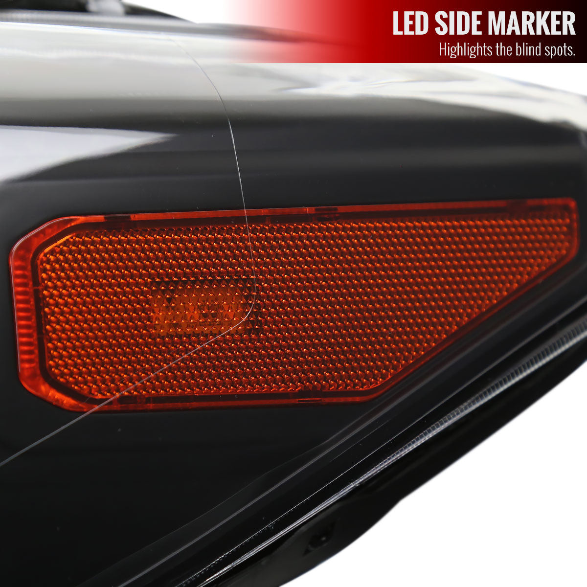 Spec-D Tuning - 2016-2023 Toyota Tacoma Switchback Sequential LED Bar Projector Headlights (Matte Black Housing/Clear Lens) - 2LHP-TAC16JM-SQ-RS