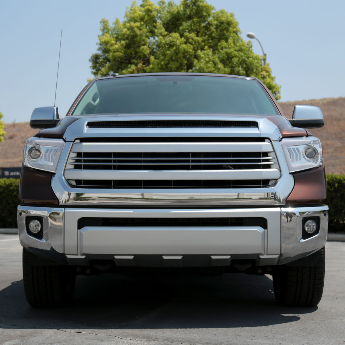 Spec-D Tuning - 2014-2021 Toyota Tundra Chrome Projector Headlights - 2LHP-TUN14-WJ