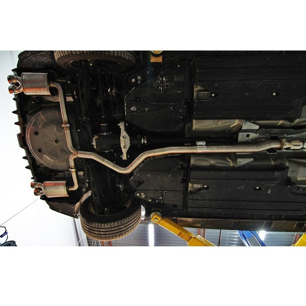 Mishimoto 2015 Subaru WRX 3in Stainless Steel Cat-Back Exhaust - MMEXH-WRX-15 for 2015-2021 Subaru WRX - detail view