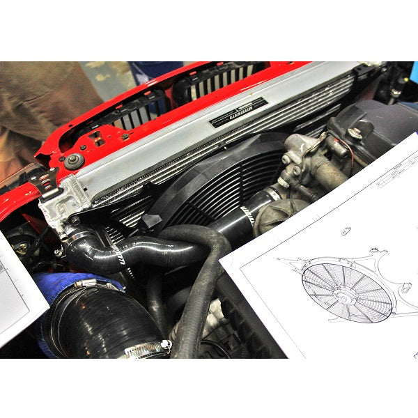 Mishimoto 92-99 BMW E36 Fan Shroud Kit - MMFS-E36-92P for 1992-1999 BMW 3 Series - angle view