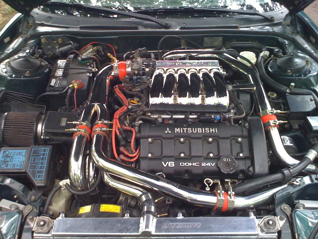 Mishimoto 91-99 Mitsubishi 3000GT Turbo Manual Aluminum Radiator - MMRAD-3KGT-91 for 1991-1996 Dodge Stealth - angle view