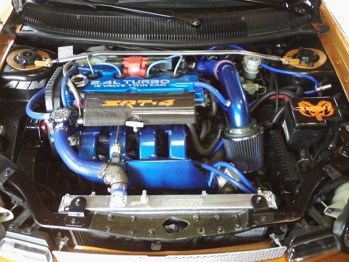 Mishimoto 01-05 Dodge Neon SRT-4 Manual Aluminum Radiator - MMRAD-NEO-01 for 2003-2005 Dodge Neon - angle view