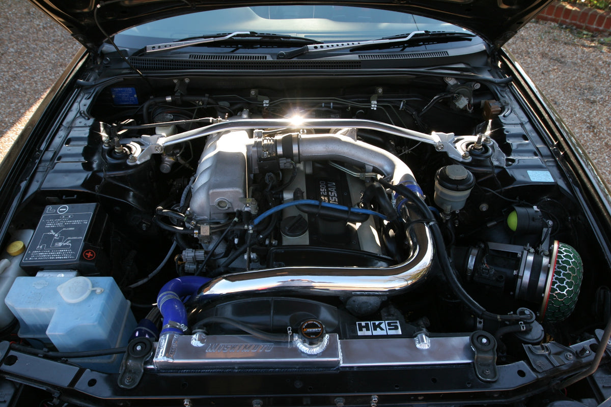 Mishimoto R33/R34 Nissan Skyline (NON R34 GTR) Manual Aluminum Radiator - MMRAD-RHD-R33 by Mishimoto - detail view
