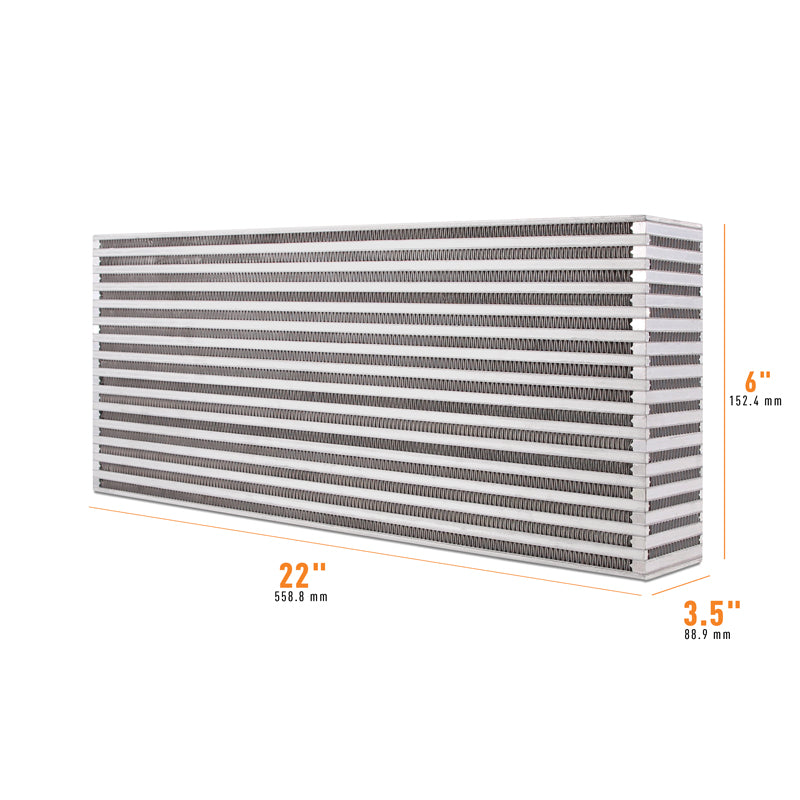 Mishimoto Universal Air-to-Air Intercooler Core - 22in / 6in / 3.5in - MMUIC-09 by Mishimoto - angle view