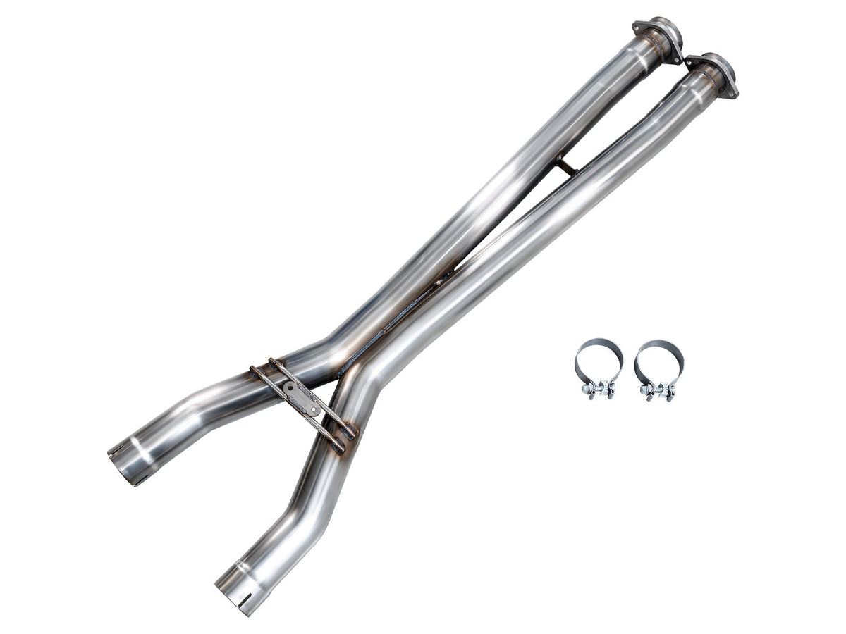 AWE Tuning C6 Chevrolet Corvette Z06/ZR1 X-Pipe - 3010-11606 for 2006-2012 Chevrolet Corvette - installed view