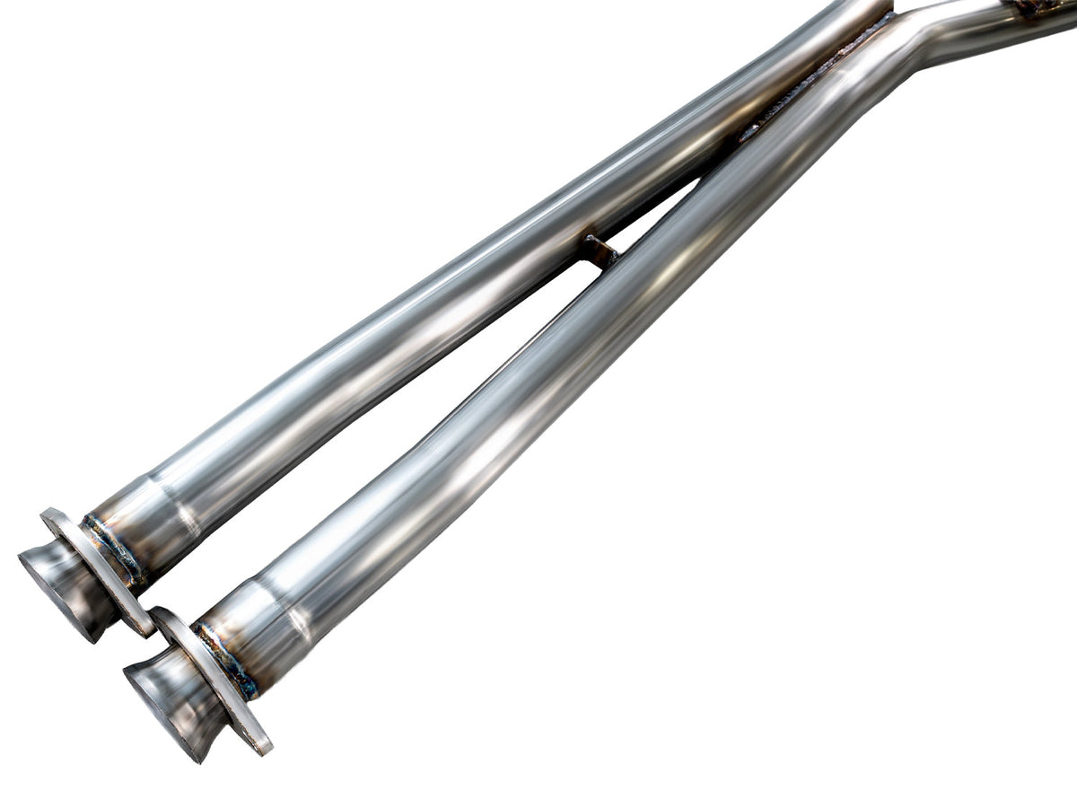 AWE Tuning 09-11 Chevrolet Corvette 6.2L X-Pipe - 3010-11662 for 2009-2013 Chevrolet Corvette - angle view
