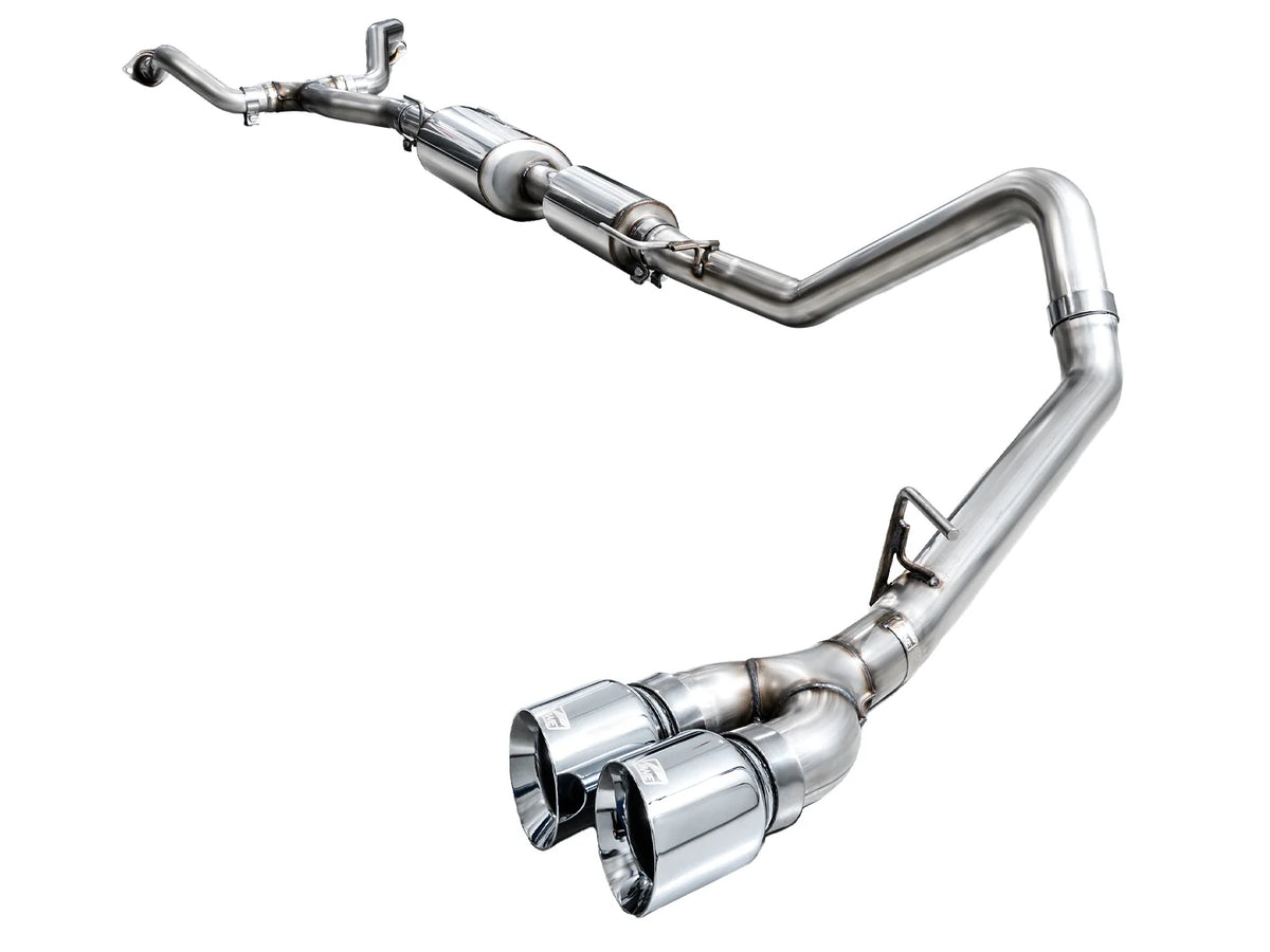 AWE 0FG Exhaust for 3rd Gen Toyota Tundra - Dual Chrome Silver Tips - 3015-32063