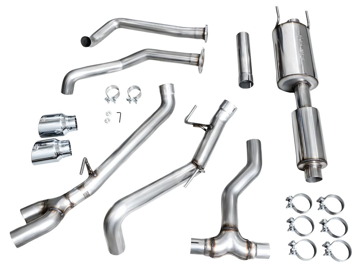 AWE 0FG Exhaust for 3rd Gen Toyota Tundra - Dual Chrome Silver Tips - 3015-32063