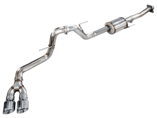 AWE 21-25 Ford F150 (14th Gen Reg Cab) Cat-Back Exhaust - 4.5in Dual Side Exit Chrome Tips - 3015-32145 for 2021-2026 Ford F 