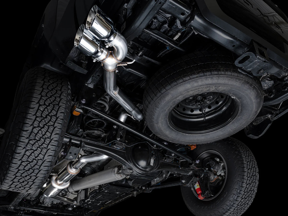 AWE Exhaust for 4th Gen Toyota Tacoma Dual Chrome Silver Tips - 3015-32254