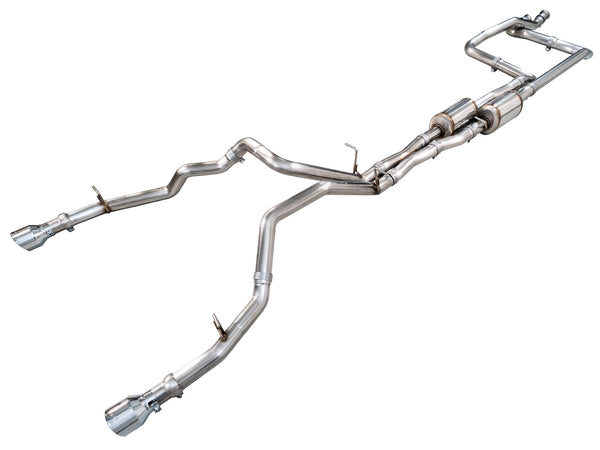 AWE Tuning 2025+ RAM 1500 RHO 3.0 I6 TT 0FG Dual Rear Exit Catback Exhaust - Chrome Silver Tips - 3015-32630 for 2025 Ram 150