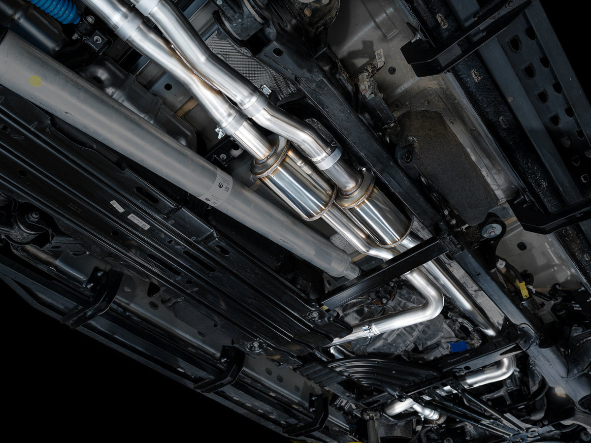 AWE Tuning 2025+ RAM 1500 RHO 3.0 I6 TT 0FG Dual Rear Exit Catback Exhaust - Diamond Black Tips - 3015-33630