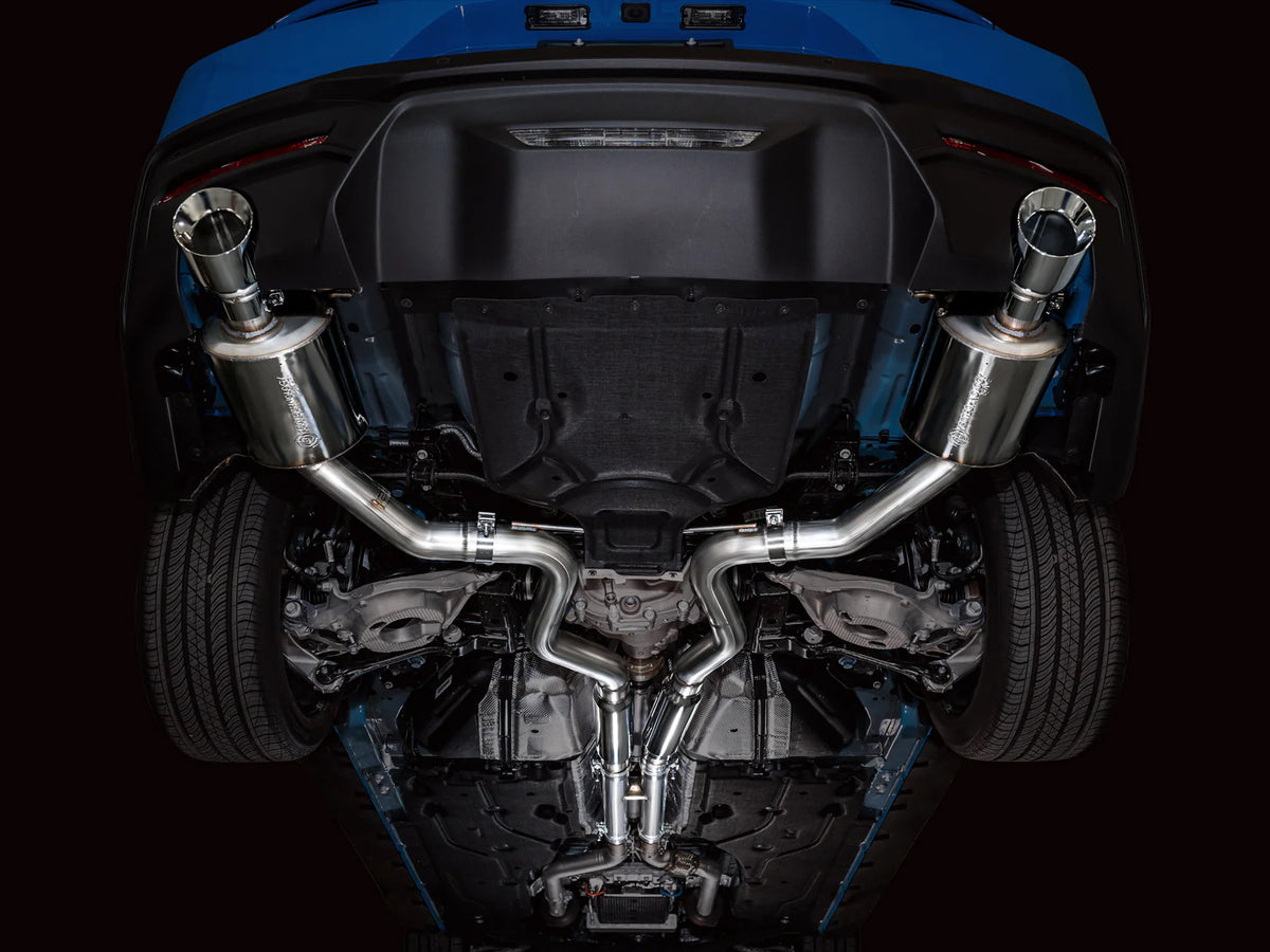 AWE 2024 Ford Mustang GT Fastback S650 RWD Touring Catback Exhaust w/ Dual Chrome Silver Tips - 3015-32650