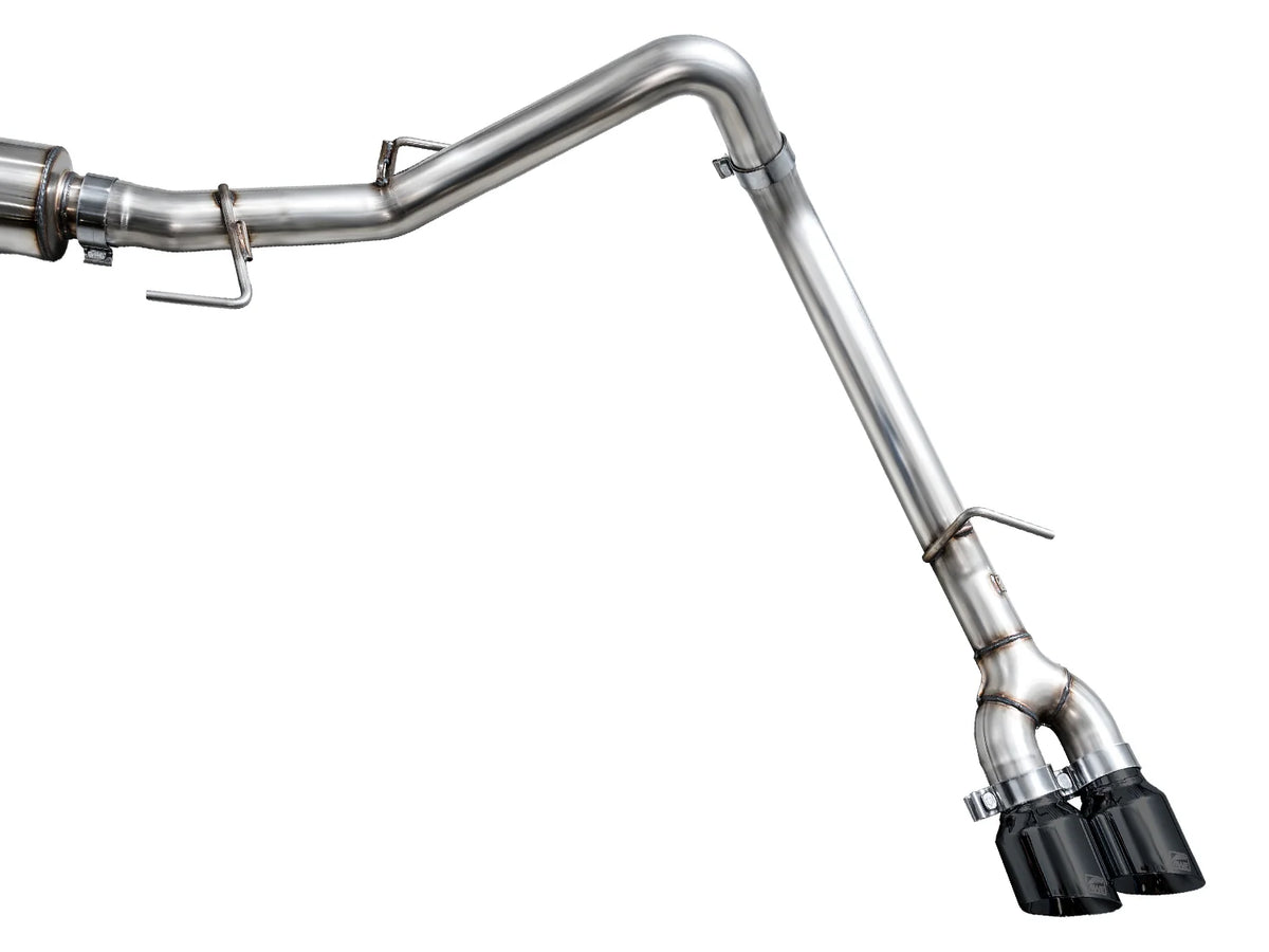 AWE 0FG Exhaust for 3rd Gen Toyota Tundra - Dual Diamond Black Tips - 3015-33063
