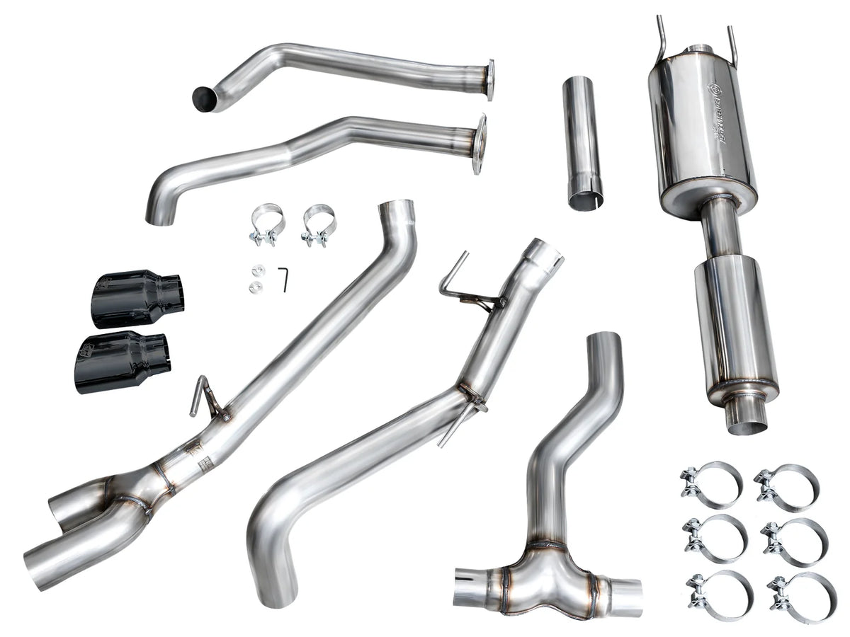 AWE 0FG Exhaust for 3rd Gen Toyota Tundra - Dual Diamond Black Tips - 3015-33063