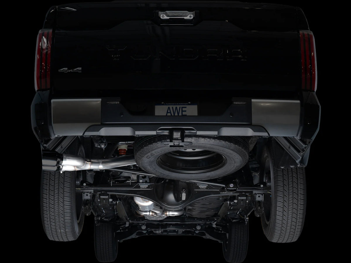 AWE 0FG Exhaust for 3rd Gen Toyota Tundra - Dual Diamond Black Tips - 3015-33063