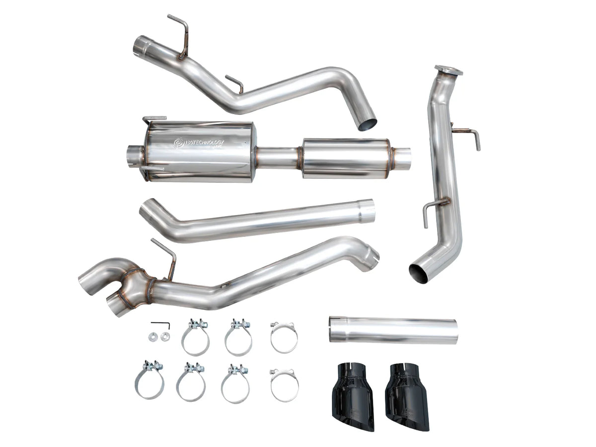 AWE Exhaust for 4th Gen Toyota Tacoma Dual Diamond Black Tips - 3015-33254