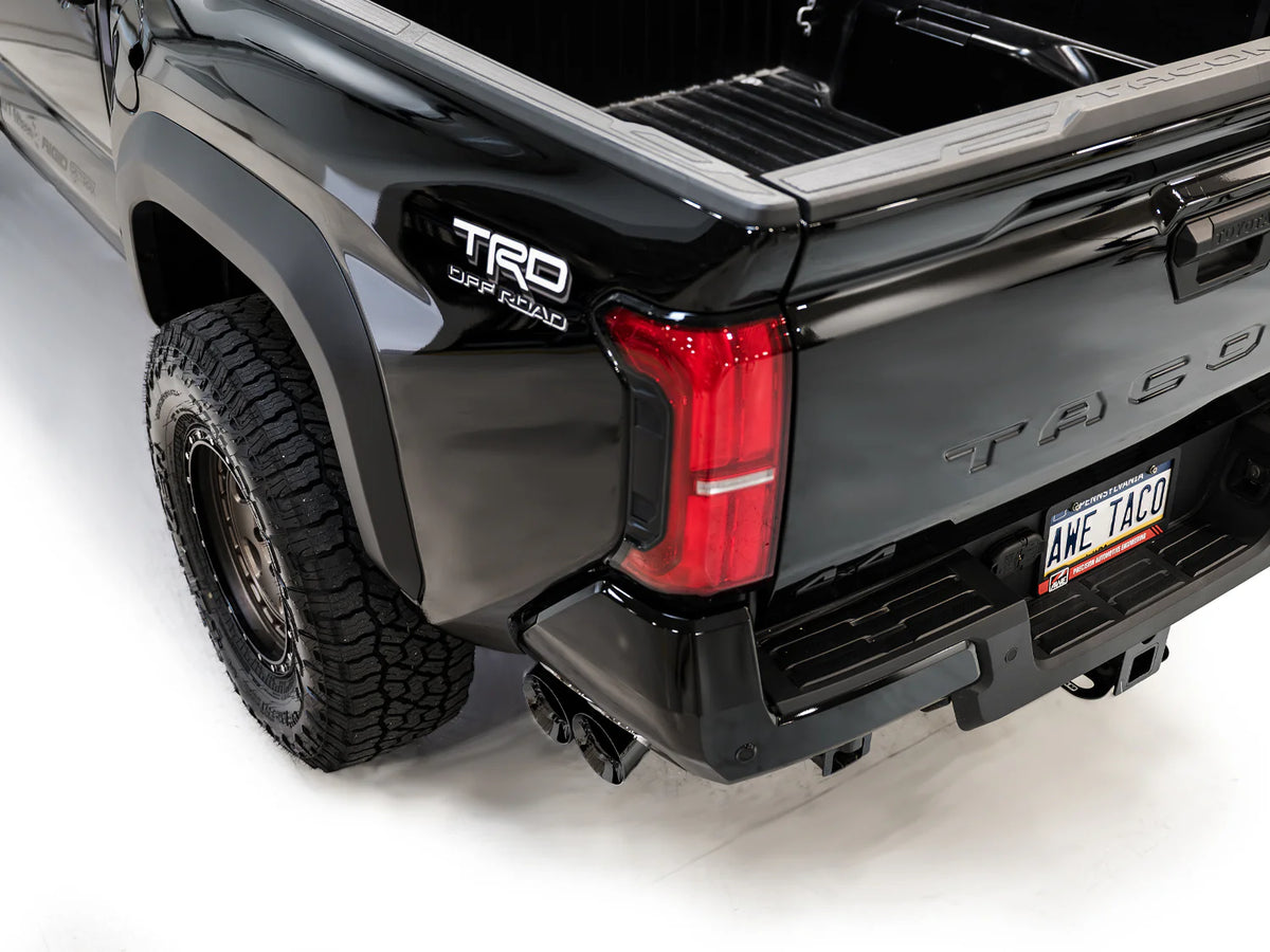 AWE Exhaust for 4th Gen Toyota Tacoma Dual Diamond Black Tips - 3015-33254