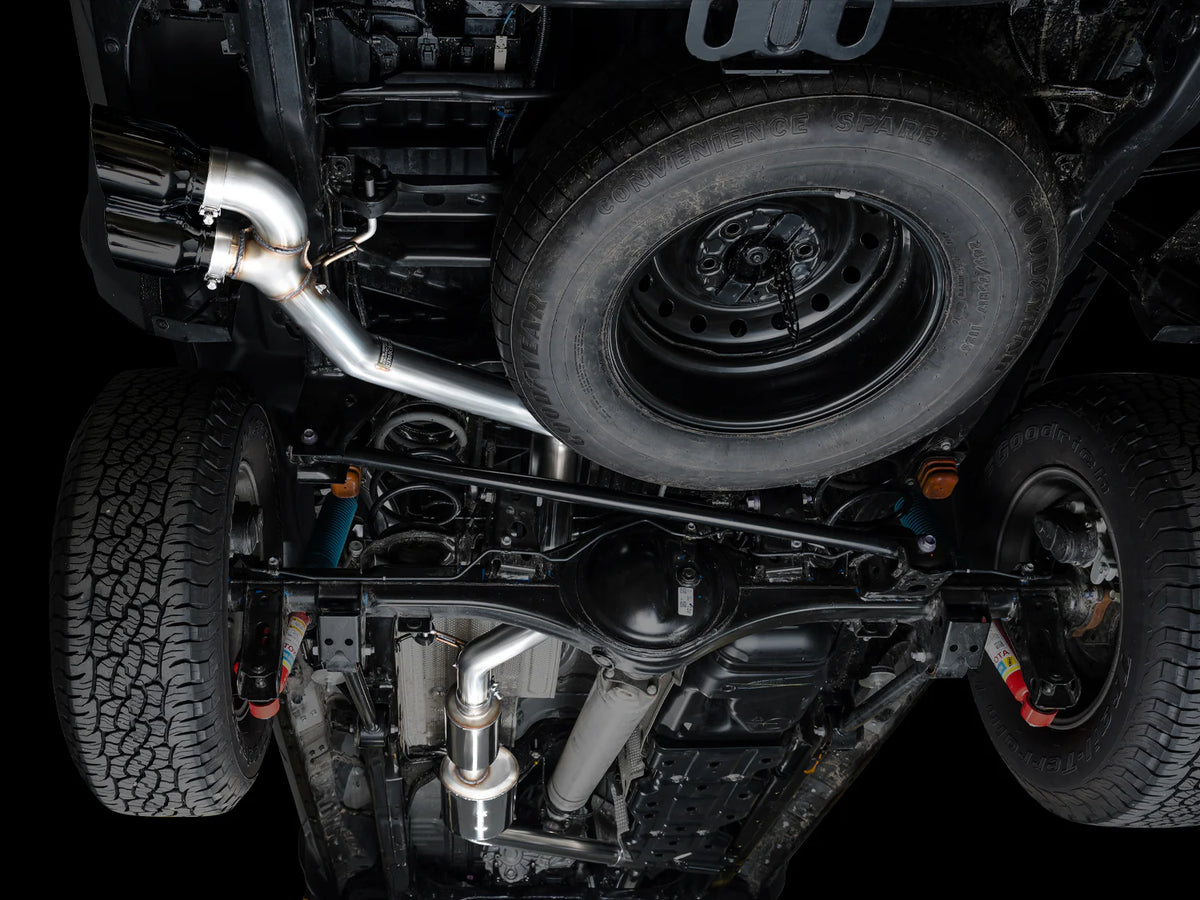 AWE Exhaust for 4th Gen Toyota Tacoma Dual Diamond Black Tips - 3015-33254