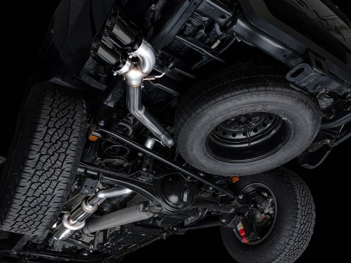 AWE Exhaust for 4th Gen Toyota Tacoma Dual Diamond Black Tips - 3015-33254