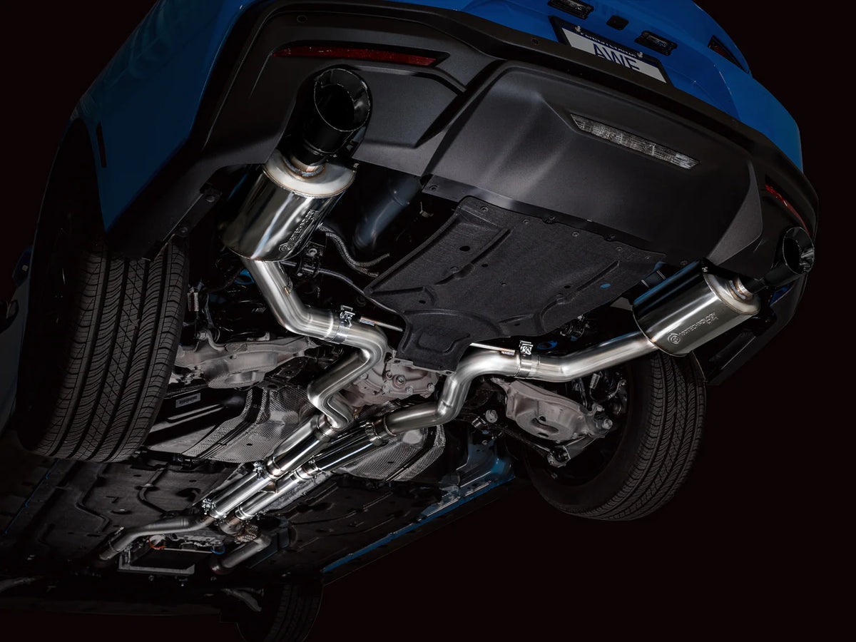 AWE 2024 Ford Mustang GT Fastback S650 RWD Touring Catback Exhaust w/ Dual Diamond Black Tips - 3015-33650