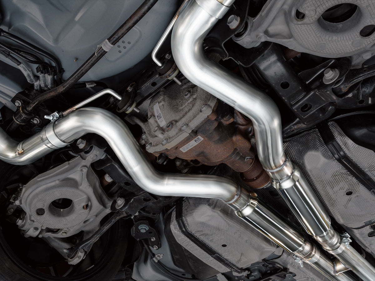 AWE 18-23 S550 Mustang GT SwitchPath Exhaust - Diamond Black Tips - 3025-43550