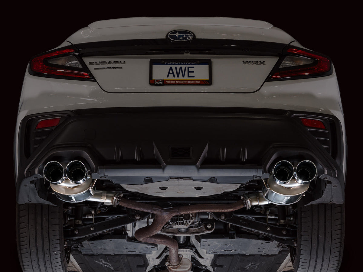 AWE Tuning 22-25 Subaru VB WRX Touring Edition Axleback Exhaust - Chrome Silver Tips - 3015-42424