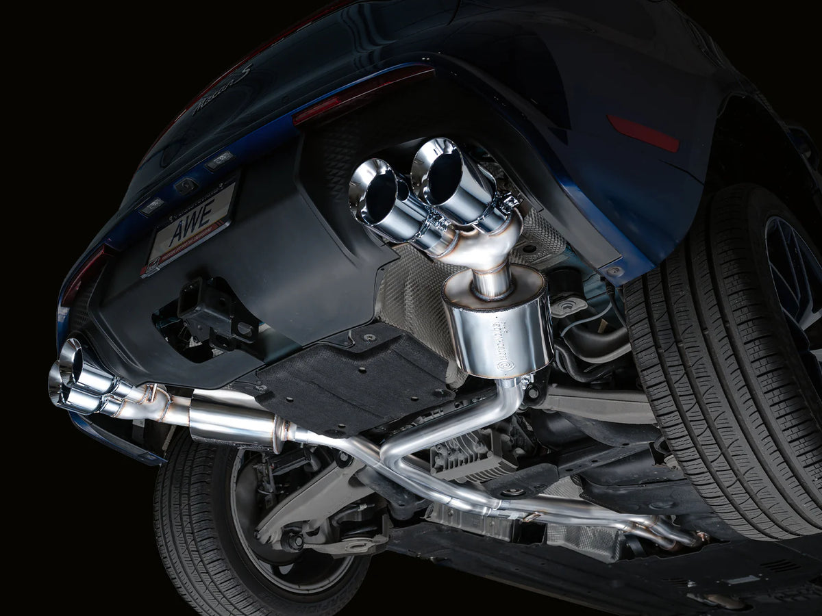 AWE Tuning 19-21 Porsche Macan 3.0T/2.9TT Touring Edition Catback Exhaust w/ Chrome Silver Tips - 3015-42951