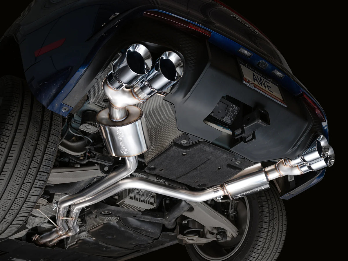 AWE Tuning 19-21 Porsche Macan 3.0T/2.9TT Touring Edition Catback Exhaust w/ Chrome Silver Tips - 3015-42951