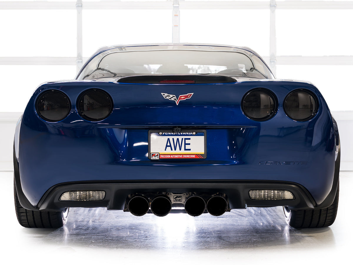 AWE Tuning C6 Chevrolet Corvette Z06/ZR1 Touring Edition Axle-back Exhaust w/ Diamond Black Tips - 3015-43606 for 2006-2013 C