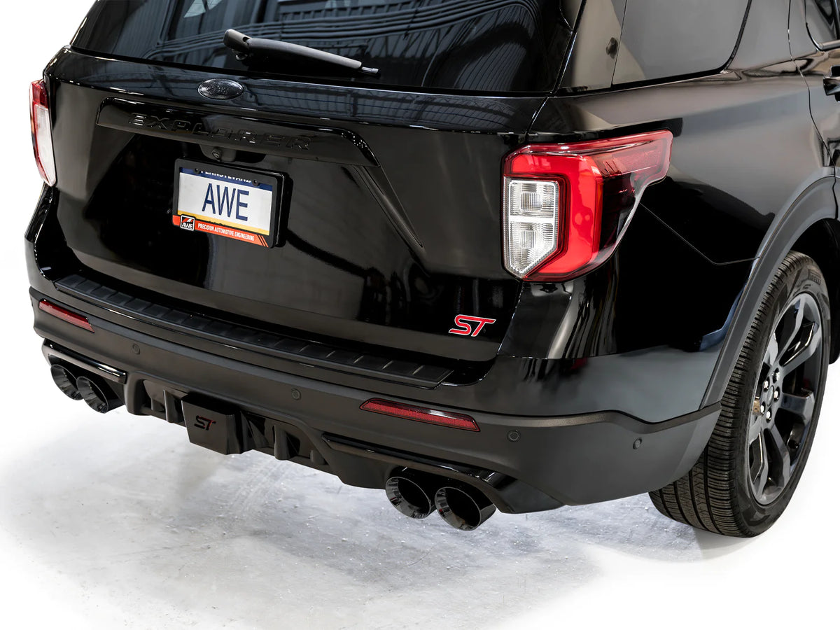 AWE Tuning 2020+ Ford Explorer ST Touring Edition Exhaust w/ Diamond Black Tips - 3015-43625