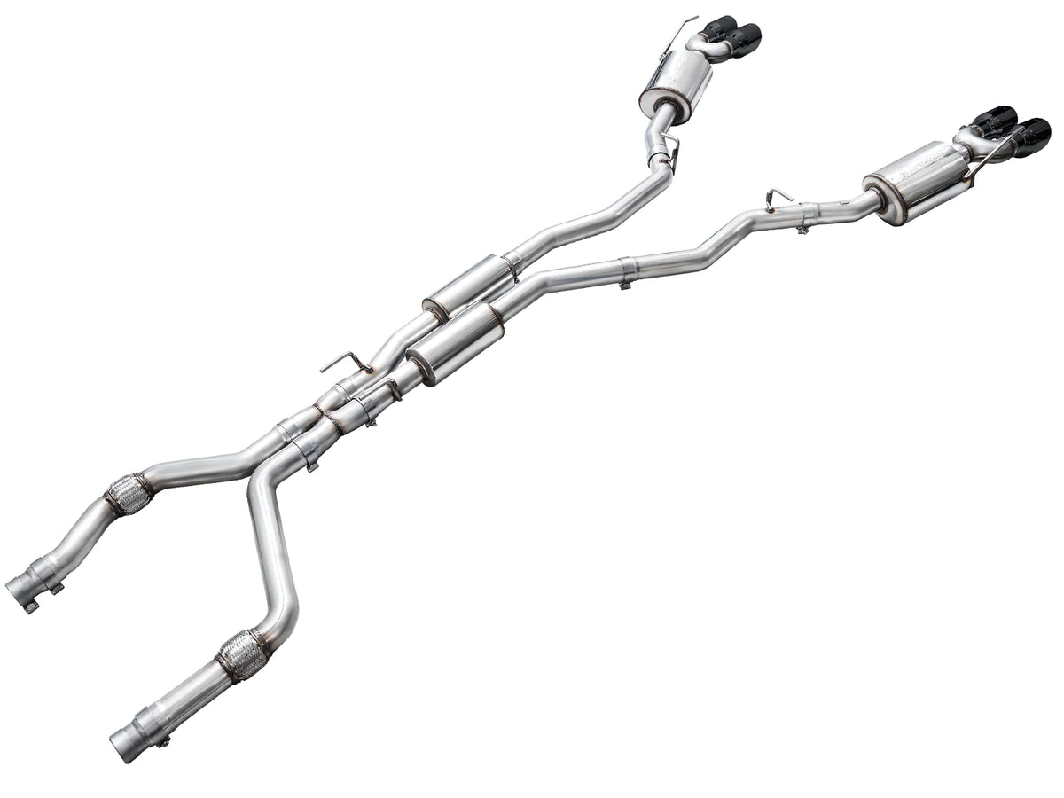 AWE Tuning 2020+ Ford Explorer ST Touring Edition Exhaust w/ Diamond Black Tips - 3015-43625