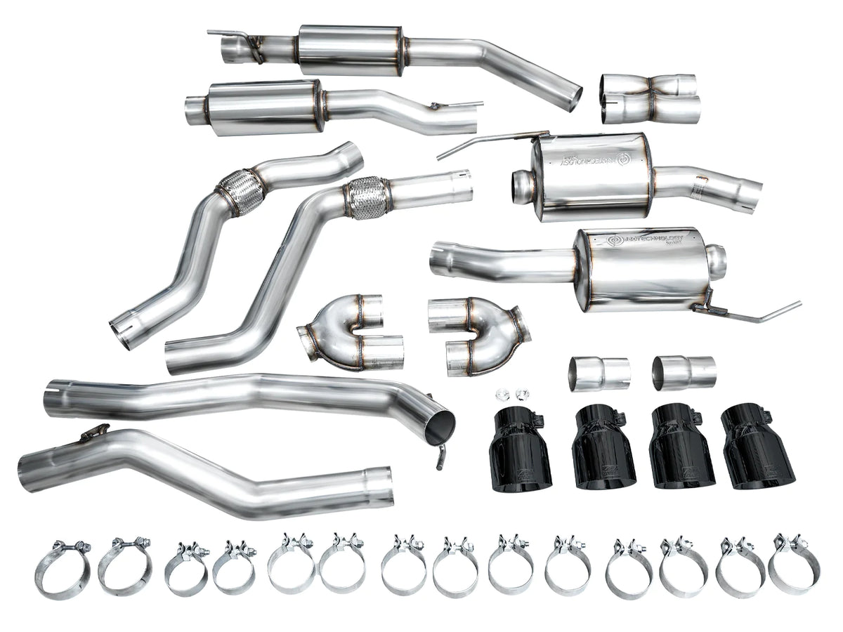 AWE Tuning 2020+ Ford Explorer ST Touring Edition Exhaust w/ Diamond Black Tips - 3015-43625