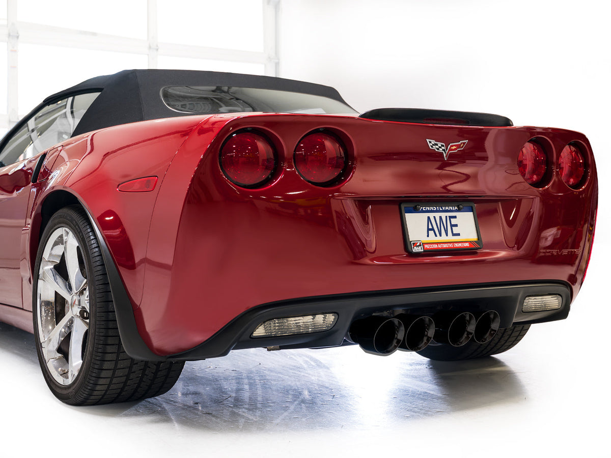 AWE Tuning 09-13 Chevrolet Corvette 6.2L Track Edition Axle-back Exhaust w/ Diamond Black Tips - 3020-43662