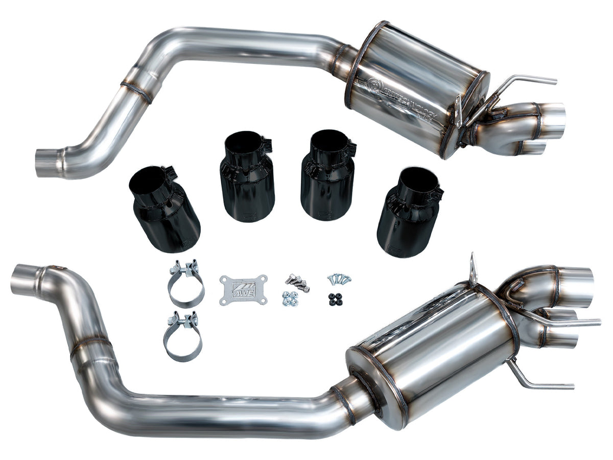 AWE Tuning 09-13 Chevrolet Corvette 6.2L Touring Edition Axle-back Exhaust w/ Diamond Black Tips - 3015-43662 for 2009-2013 C