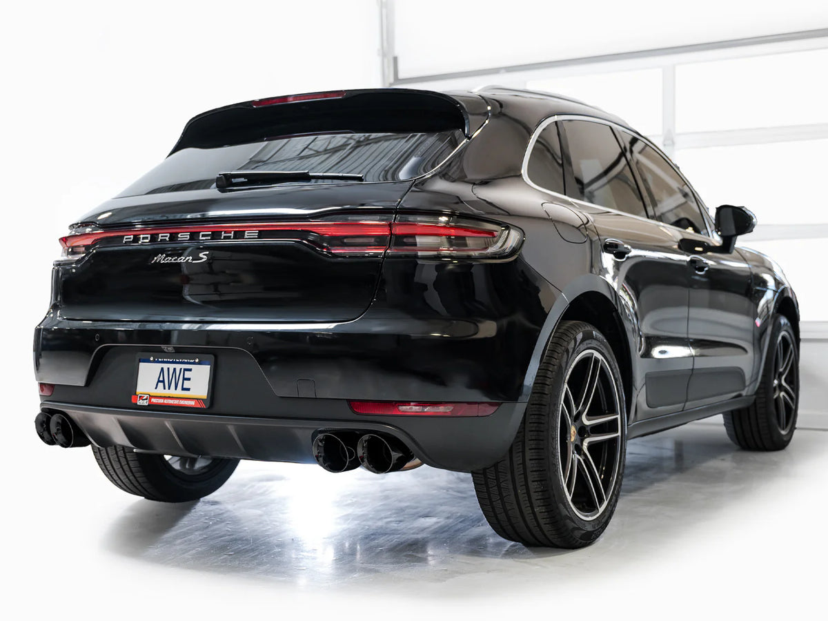 AWE Tuning 19-21 Porsche Macan 3.0T/2.9TT Touring Edition Catback Exhaust w/ Diamond Black Tips - 3015-43951