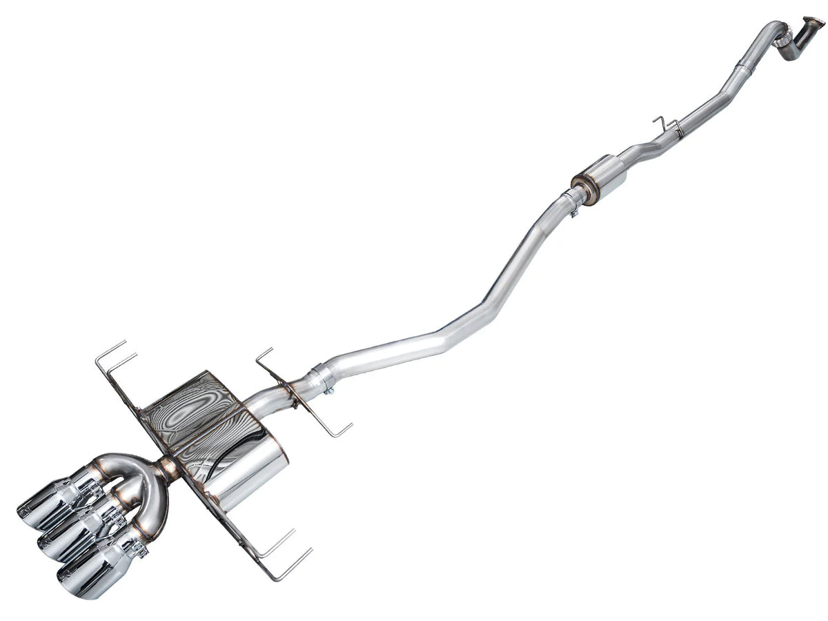 AWE Tuning 2024 Acura Integra Type S DE5 FWD Touring Edition Exhaust w/ Triple Chrome Silver Tips - 3015-52335