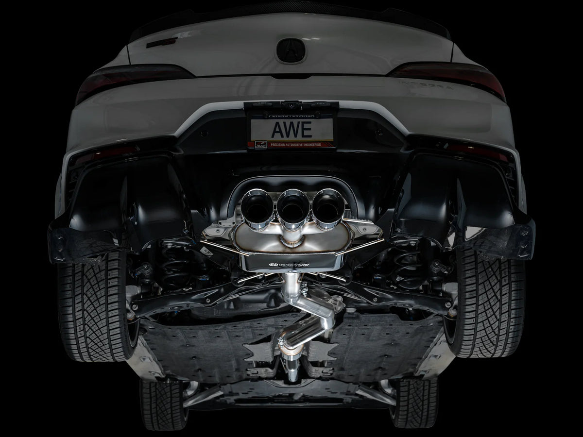 AWE Tuning 2024 Acura Integra Type S DE5 FWD Touring Edition Exhaust w/ Triple Chrome Silver Tips - 3015-52335