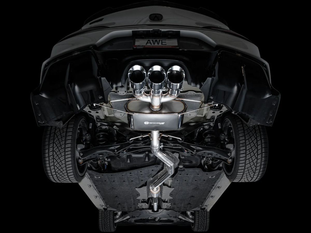 AWE Tuning 2024 Acura Integra Type S DE5 FWD Touring Edition Exhaust w/ Triple Chrome Silver Tips - 3015-52335