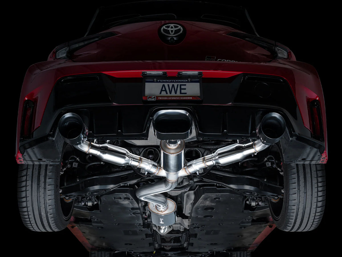 AWE Tuning 2023+ Toyota GR Corolla Track Edition Exhaust - Diamond Black Tips - 3020-53472