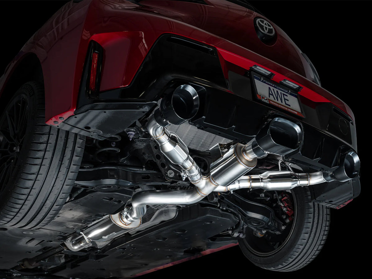 AWE Tuning 2023+ Toyota GR Corolla Track Edition Exhaust - Diamond Black Tips - 3020-53472