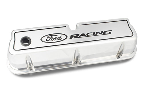 Ford Performance - Ford Racing Logo Die-cast Valve Covers Polished - 302-001