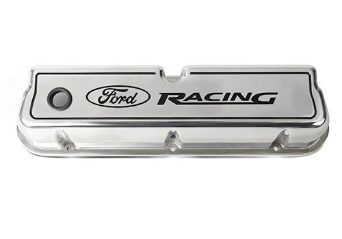 Ford Performance - Ford Racing Logo Die-cast Valve Covers Polished - 302-001