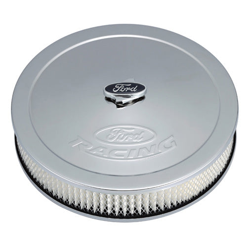 Ford Performance - Air Cleaner Kit: Chrome, Ford Racing Emblem - 302-350