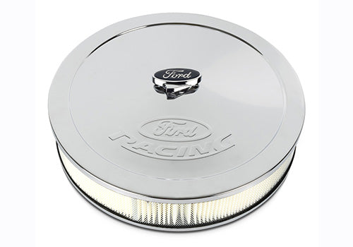 Ford Performance - Air Cleaner Kit: Chrome, Ford Racing Emblem - 302-350