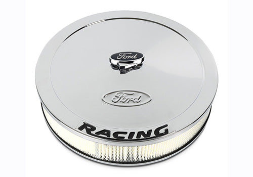 Ford Performance - Air Cleaner Kit: Chrome, Ford Emblem and Black Ford Racing Emblem - 302-351