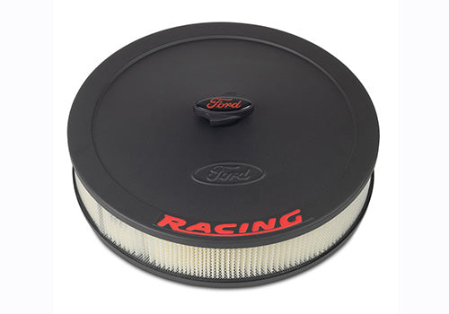 Ford Performance - Air Cleaner Kit: Black Crinkle Finish, Red Ford Racing Emblem - 302-352
