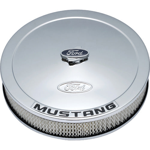 Ford Performance - Air Cleaner Kit: Chrome, Ford Mustang Emblem - 302-361